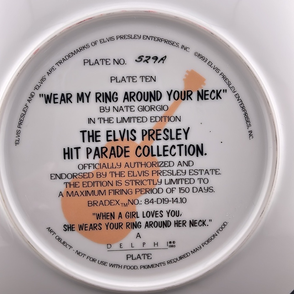 Elvis Presley “Wear My Ring Around Your Neck” Limited Edition - Picture 3 of 3